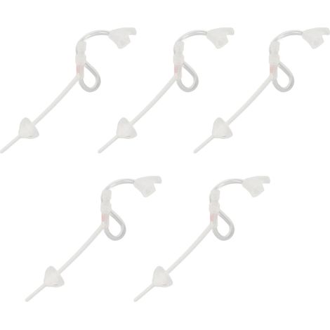 Lot de 5 tubes de rechange fins pour appareils auditifs BTE, taille 2B, avec embouts auriculaires à dôme ouvert (taille S). (1/5)