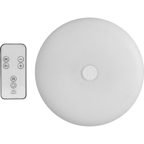 3,7-V-LED-Wandleuchte, LED-Puck-Leuchte mit Fernbedienung, kabellose LED-Nachttischlampe zum Aufkleben, warmweiß (1/5)