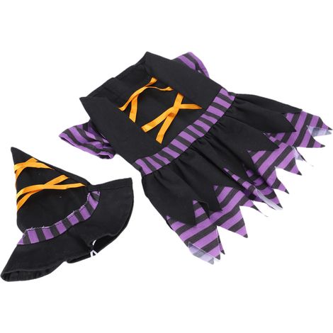 Vêtements décoratifs pour chien, déguisement pour chiot, costume d'Halloween avec chapeau et accessoires pour animaux de compagnie. (1/5)