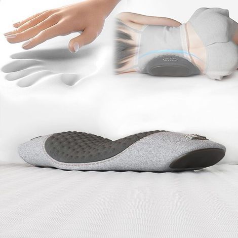 Massaggiatore dorsale con termoterapia, massaggiatore dorsale 3 in 1 Smooth Spine Triple Fusion, cuscino lombare elettrico regolabile in altezza (grigio) (1/4)