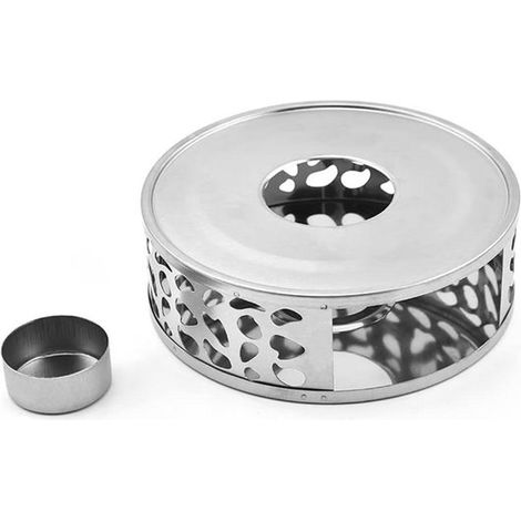 Portavelas de acero inoxidable, apto para teteras y calentadores de café compatible con todo tipo de velas y teteras. (1/5)