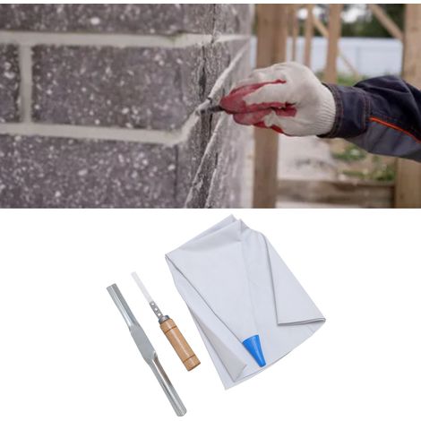 Mörtel- und Fugenbeutel mit Spitzer und Fugenwerkzeug – Wiederverwendbares PVC-Set – 3er-Pack + 2 Metallwerkzeuge (1/5)