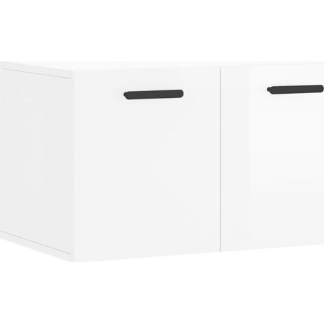 Maison Exclusive - Armadietto a Muro Bianco Lucido 60x36,5x35 cm Legno Multistrato