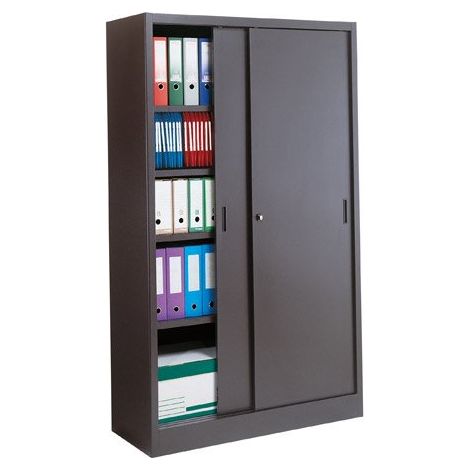Armoire porte coulissante 200x120 anthracite - Maxiburo