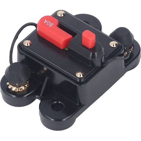 Disjoncteur à réarmement manuel pour moteurs de remorqueur marin, remorques, camions, camping-cars, solaire DC 12-48V 80A (1/5)