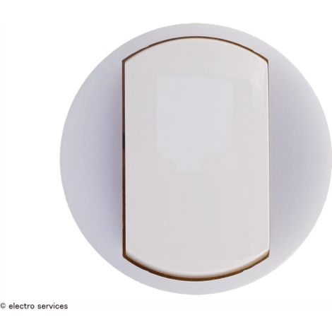 Enjoliveur large Céliane pour interrupteur, va-et-vient ou poussoir lumineux Blanc LEGRAND 065004 (1/2)