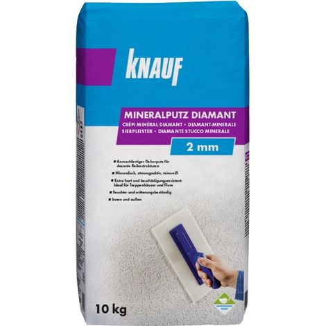 Knauf Mineralputz Diamant 10 kg 2 mm Körnung reinweiß Putze (1/2)