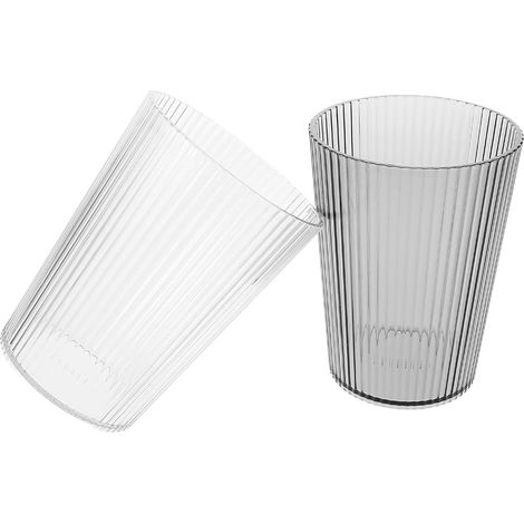 Ensemble minimaliste de 2 gobelets salle bain en plastique pour couples , avec porte-brosses à dents (1/5)