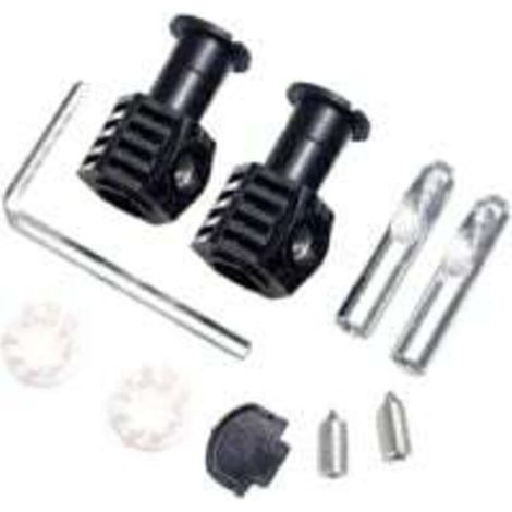 Boulons de réservoir de toilettes, kit de boulons de fixation plaqués zinc noir pour toilettes suspendues au mur pour toilettes,de (1/4)