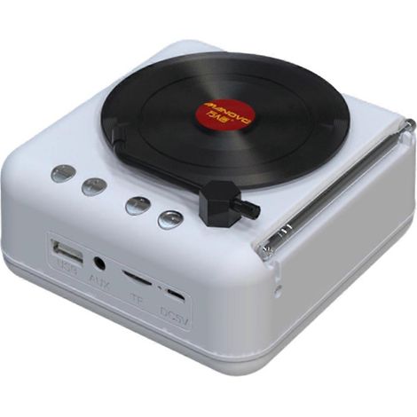 Enceinte Bluetooth portable Manovo Mini haut-parleur de basses blanc (1/5)