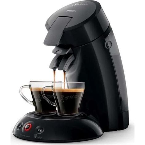 Cafetière à dosettes noire – Technologie Coffee Boost pour saturation uniforme – Prépare 2 tasses en moins d'une minute – Nettoyage facile – Senseo (1/3)
