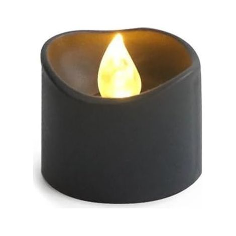 LED-Kerze, schwarze elektronische LED-Kerzen, flammenlose Lampen, Beleuchtung für Hochzeitsfeiern, 12 Stück LED-Kerzen, Größe: 3,6 x 3,6 cm