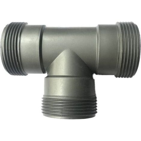 T-Pipe with External Thread, Polypropylene - 46mm MUMU (1/2)