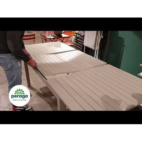 TAVOLO ALLUNGABILE CREMA 110/170X70CM GENES ARREDO GIARDINO TAVOLI (1/2)