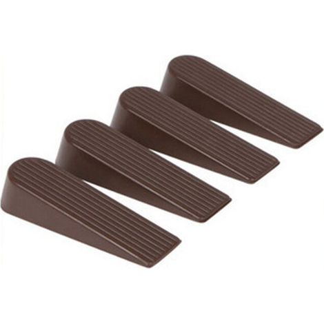 Lot De 4 Cales De Butée De Porte Butée De Porte En Caoutchouc Noir Pour La Maison Et Le Bureau (1/5)