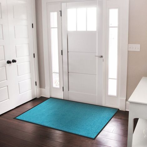 Paillasson Lavable, Pour Entrée,  Turquoise, 90 cm x 150 cm (1/5)
