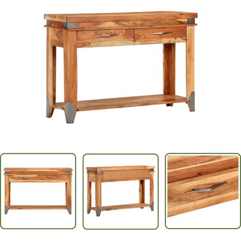 Konsolentisch mit Schubladen - vidaXL Konsolentisch 110x34x74 cm Massivholz Akazie - Dekotisch (1/5)