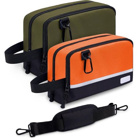 Lot de 1 sacs à outils Organisateur multi poches compact avec sangle réglable et mousqueton. Parfait pour ranger votre sac à outils. Zone d'étiquette incluse (1/5)