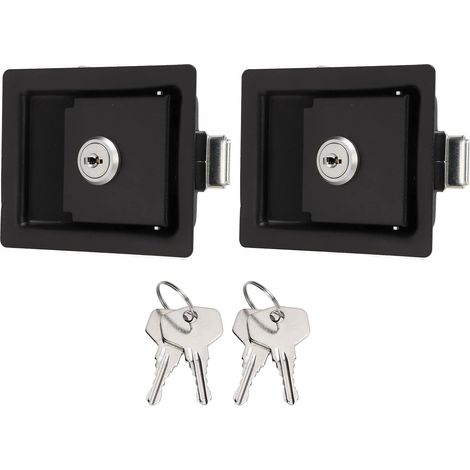 2 Pcs Carbon Steel Zinc Alloy Handle Latch for Motorhome Integrated Tool Box Panel (1/5)