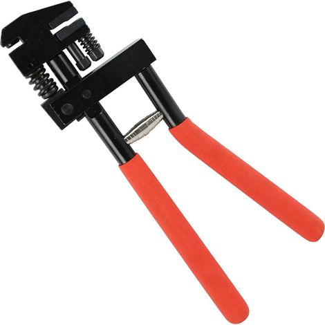 Pince à Soyer et Poinçonner 2-en-1 - Outil Tôle 5mm - Acier Chrome-Vanadium - Pour Soudure Auto et Bouchon - Carrosserie et Conduits - Rouge (1/5)