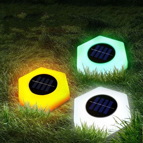 Solarlampe Außenbereich, Solarlampe Außenbereich Garten IP68 impermeabile Auto On/Off Beleuchtung Bodenlicht Solar,Solarlampe Treppe Für Treppen Gehsteig Zugang Der Garten Patio Gelb(4 Pack)
