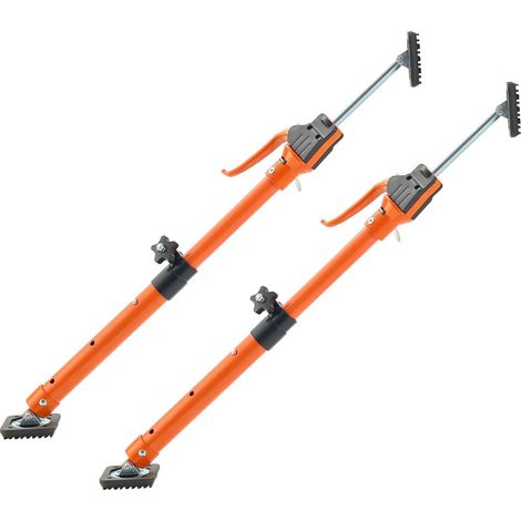 Lot de 2 tiges de support pour cric d armoire télescopiques acier 48 à 75 cm réglage rapide 100 kg pose armoires (1/5)