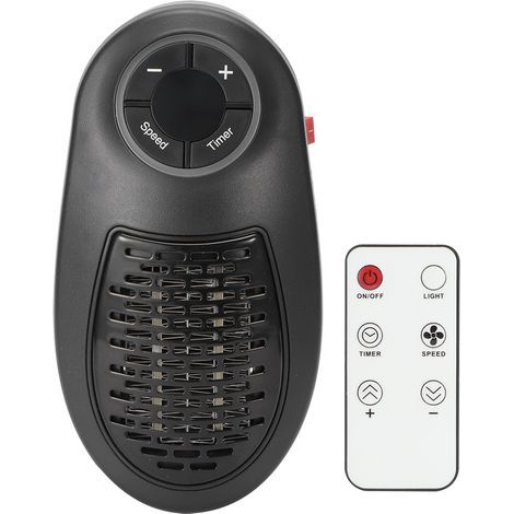 Mini chauffage d'appoint pour la maison. télécommande. minuterie réglable. 2 vitesses. silencieux. prise UE 220 V (1/5)