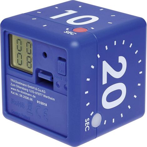 Temporizador digital tfa 38.2036.06 pantalla digital alarma