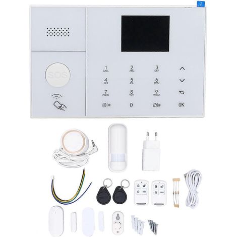 Système d'alarme domestique WiFi avec transmission vocale bidirectionnelle, technologie GSM, sonnette de sécurité intelligente et fonction d'alarme, prise en charge de 10 langues, AC100‑