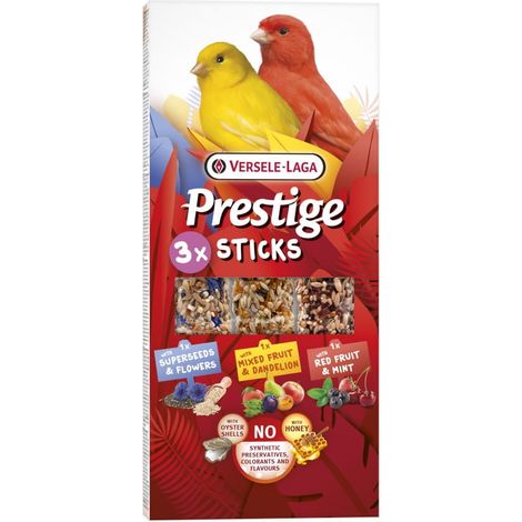 Versele Laga Prestige Sticks Canarini Tripla Varietà Confezione 90g - mix di 3 stick per canarini (1/2)