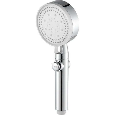 Pommeau de Douche,Pommeau Douche Anti Calcaire,Douche Haute Pression avec 4 Jets,Douchette avec Interrupteur,Pommeau de Douche Economie d'eau,Douchette Douche Salle de Bain Universel (1/5)