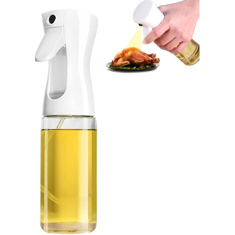 Pulverizador Aceite Spray [ 200 Ml ], Spray Aceite Cocina Per Pulverizador Para Freidora De Aire, Grill [Blanco] (1/4)