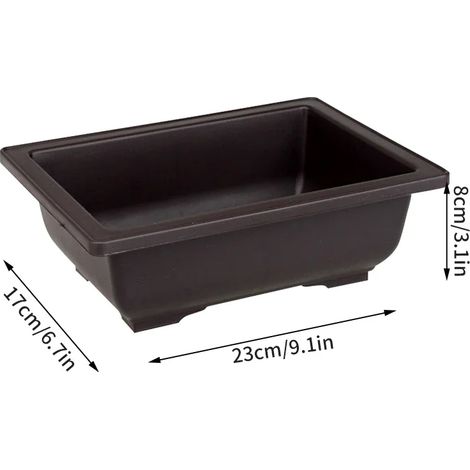 Pot à bonsaï rectangulaire en imitation argile violette, pot de fleurs en plastique, pot pour plantes succulentes, jardinière de jardin. (1/4)