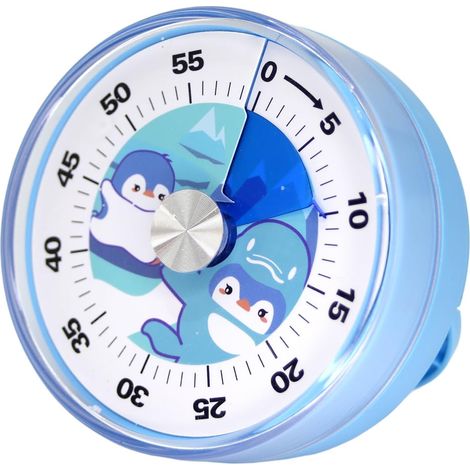 Timer visivo con conto alla rovescia di 60 minuti, ideale per aule, uffici, cucine e scrivanie. Design magnetico, non richiede batterie e può essere posizionato indipendentemente.