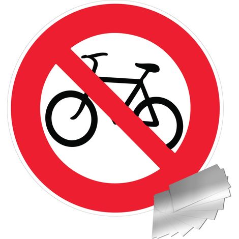 Panneau interdit aux 2 roues - Alu Ø300mm - 4010359