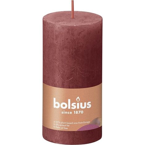 BOLSIUS Stumpenkerze Rustiko Shine - 8 Stück
