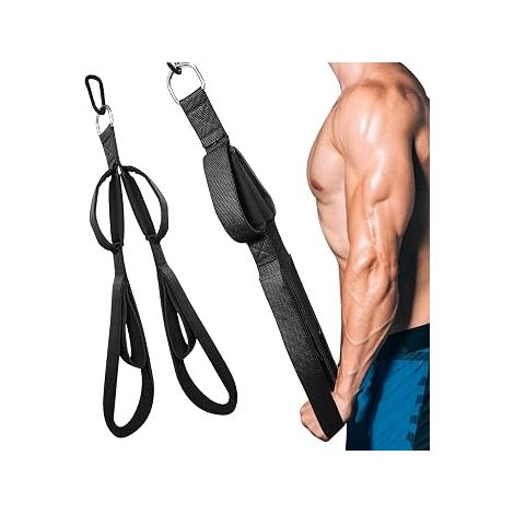 Corde Triceps Accessoires Cable Poulie Musculation Tirage Poignée Gym Antidérapante Double Prise de Traction Entraînement Pull Down Nylon Rope (1/5)