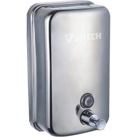 Desineo – Distributeur de savon inox 500 ml – Résistant au vandalisme – Installation facile avec fixations incluses – Système de remplissage par le dessus