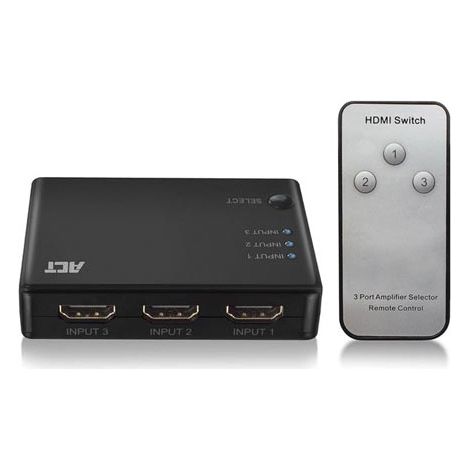 Interruttore HDMI 4K a 3 porte, visualizza 3 sorgenti HDMI su un unico monitor.