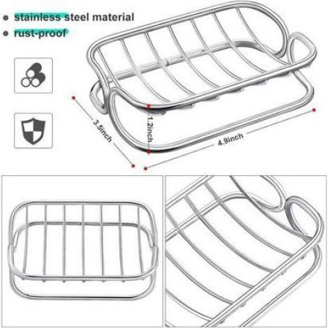 Porte Savon - Acier Inoxydable Auto-Drainant - Salle De Bain Cuisine - 1 Pièce (1/5)