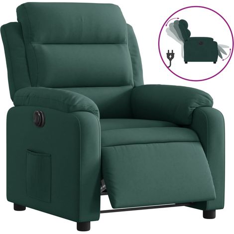 Fauteuil de Salon,Chaise,Fauteuil inclinable électrique vert foncé velours CFW751275 (1/5)