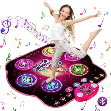 ecleanfy-tapis-de-danse-27-niveaux-pour-filles-de-3-a-12-ans-6-lumieres-led-bluetooth-sans-fil-volume-reglable-tapis-musical-cadeaux-jouets-filles-enfants-de-3-a-12-ans-875-815-cm-215497289 (1/5)