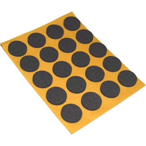 MOBILA - ANTISCIVOLO MUSSIT TONDI IN EPDM ADESIVANERA 9 MM SPESSORE 2,5 MM 45 PZ (1/2)