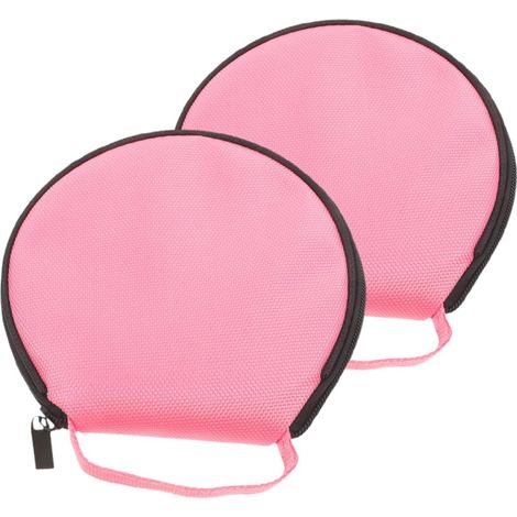 Lot de 2 Étuis CD en Tissu Oxford Rose pour Voiture et Voyage, Grosse Capacité, Facile à Transporter et Accès Rapide aux Disques Ronds (1/5)