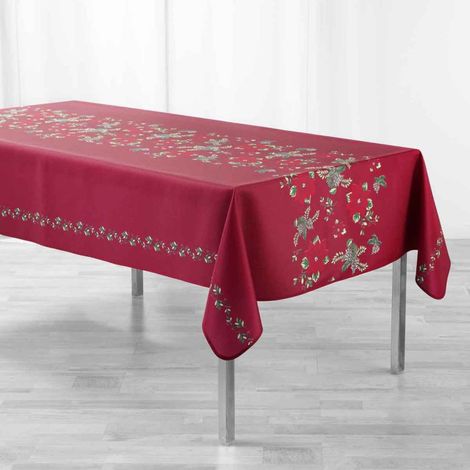 Nappe Imprimée "Isadora" 150x240cm Rouge (1/5)