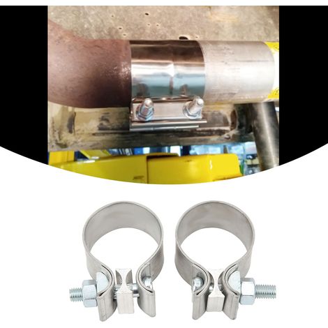 2 pièces de collier de serrage à bande étroite en acier inoxydable de 2 pouces pour tuyau d'échappement (SI-AT11401) (1/5)