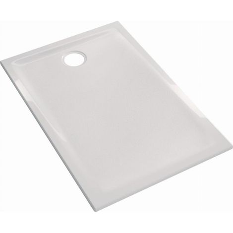 Geberit – Receveur de douche à encastrer 100 x 90 cm extra-plat – Céramique émaillée 4 côtés – Antigliss PN 18 – Bonde 90 mm – 726900000AG3
