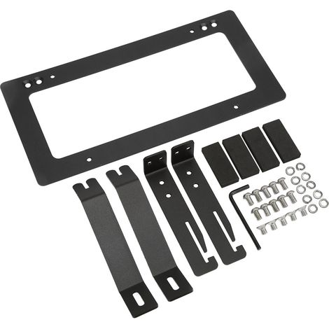 Support de plaque d'immatriculation avant en alliage d'aluminium, noir, pour Tesla Model Y 2017-2022 (1/5)