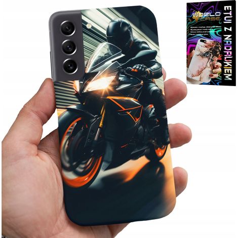 Custodia per Samsung Galaxy S21 - motociclista, motore, ventola, moto + vetro (1/5)