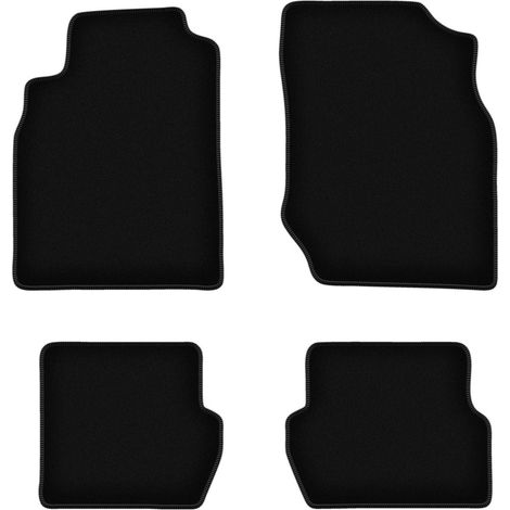 Schwarze Velours-Fußmatten für: Nissan Almera N16 Schrägheck (2000-2006) (1/5)